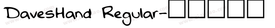 DavesHand Regular字体转换